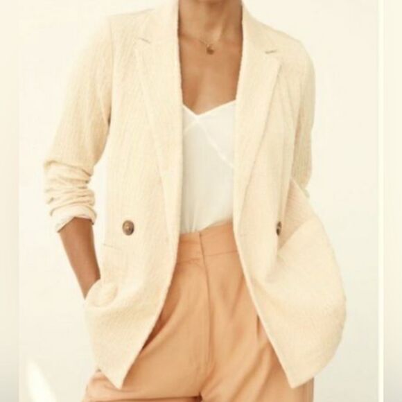 Daniel Rainn (Anthropologie) crinkle velour/corduroy double breasted jacket. Med - Picture 1 of 10